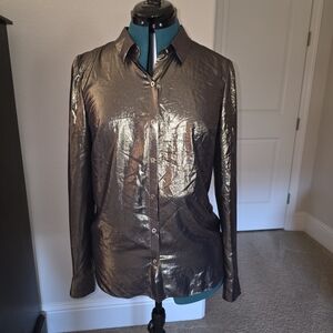 Elie Tahari Shimmering Bronze Shirt